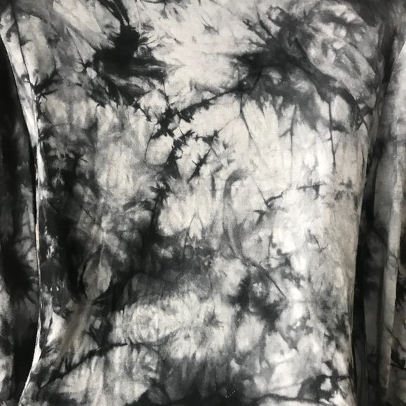 APRLL Black & Gray Tie-Dyed Mock Turtle Long Sleeve Tunic Large - Picture 11 of 13